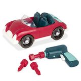 Battat – bouwspeelgoed voor peuters – ontwikkelingsspeelgoed voertuigset – bouwset sportauto – schroevendraaier en gereedschap – vanaf 3 jaar – uit elkaar te halen roadster, rood