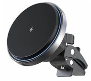 Proove Support de téléphone sans fil MagSafe pour voiture 15W – Chargeur rapide magnétique avec fixation pour grille d'aération et support rotatif à 360°