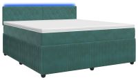 vidaXL - Boxspringbed - met - matras - Donkergroen - 140 - x - 190 - cm - Fluweel