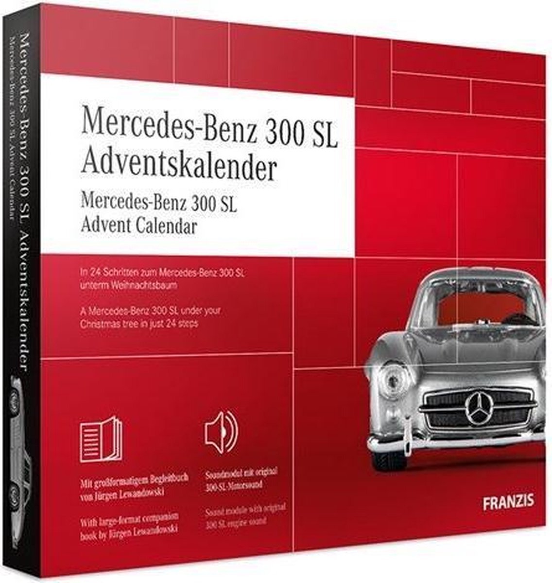 Franzis Adventkalender Mercedes Benz 300 Sl Rood 24-delig