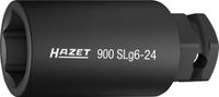 HAZET Krachtdopsleutel 900SLG6-24 · 1/2 inch (12,5 mm) vierkant hol, 24 mm buitenzeskant · Buiten-zeskant-tractieprofiel · SW 24 mm