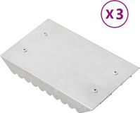 vidaXL - Râteau - 3 pièces - aluminium - argenté