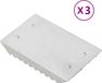 vidaXL - Râteau - 3 pièces - aluminium - argenté
