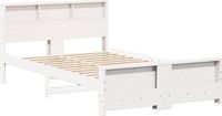 vidaXL Bedframe - Wit - 120 x 190 cm - Massief grenenhout