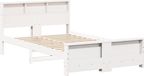 vidaXL Bedframe - Wit - 120 x 190 cm - Massief grenenhout