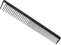 Eurostil Peigne à barbe en fibre de carbone 217mm Noir 1 pc