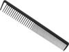 Eurostil Peigne à barbe en fibre de carbone 217mm Noir 1 pc
