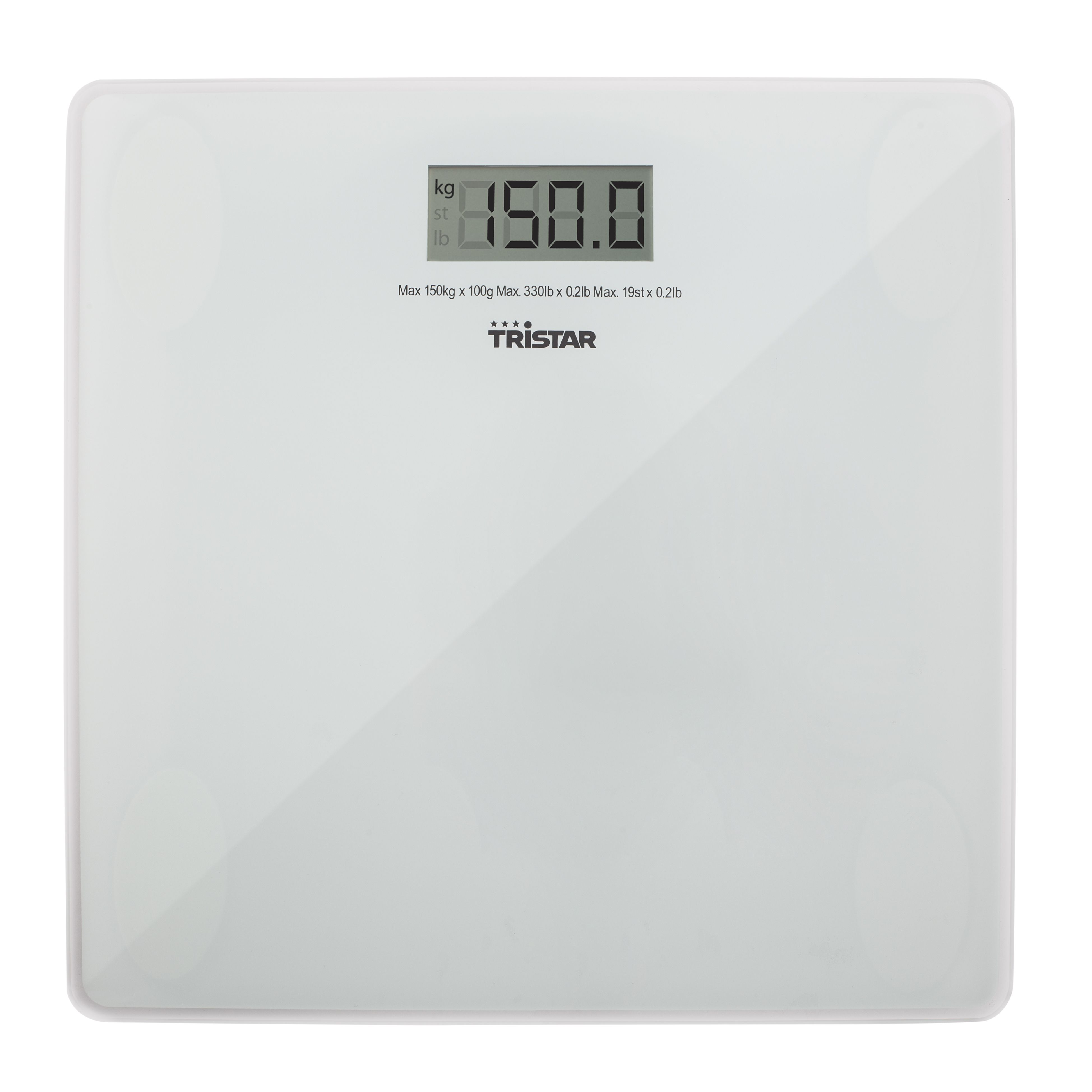 Tristar WG-2419 Personenweegschaal - Digitale Weegschaal - 150 kg - Wit