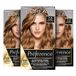 L'Oréal Paris Préférence Permanente haarverf, 7.3 karamelblond, set van 3