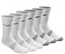 Saucony Heren Run Dry Athletic Crew Socks, wit (6 paar), Shoe Size: 8-12