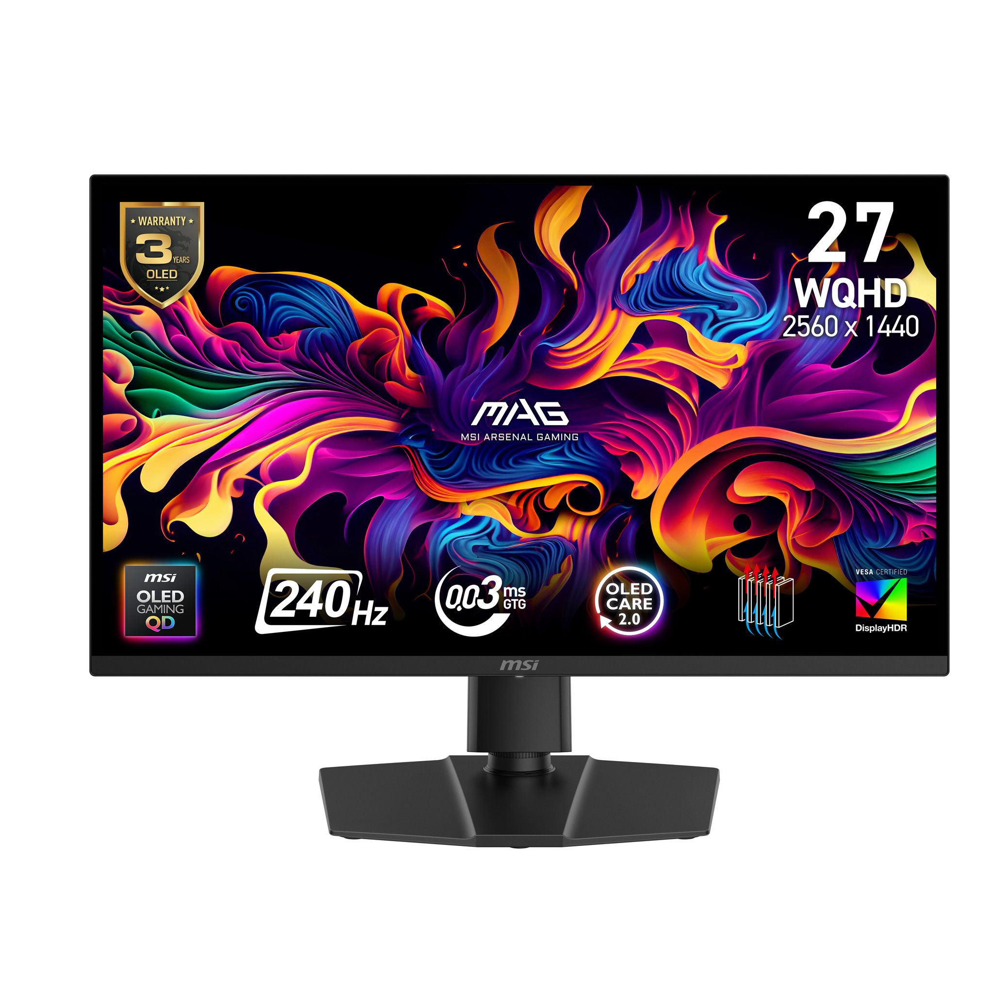 MSI MAG 271QP QD-OLED X24 27" Gaming Monitor - 240Hz, WQHD