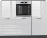 Vicco R-Line Bloc cuisine – 180 cm sans plan de travail Blanc laqué/anthracite