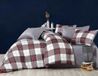 Nuit Des Rêves Premium Single Quilt Cover Set (155 x 200 cm), 3D-geprint, grijs/wit/rood, 100% polyester microsatijn en katoen, machinewasbaar, ritssluiting