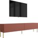Meuble TV: Rouge brique (couleur), 170 x 52 x 32 cm, avec pieds dorés