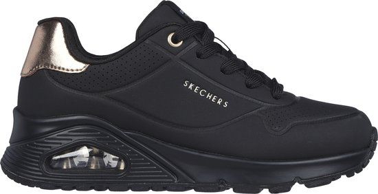 Skechers Uno Gen1 - Shimmer Away - Meisjes Sneakers - Zwart - Maat 28