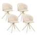 IDMarket - Set de 4 fauteuils pivotants KIRA