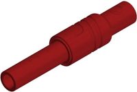 SKS Hirschmann KUN S Bus de sécurité à lamelles, droit Goupille-Ø: 4 mm Rouge 1 pièce(s)