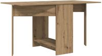 vidaXL Eettafel 138 x 70 x 73,5 cm Bewerkt hout Artisanaal eiken