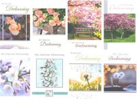 knutselkraam 20 Enkele Condoleance Wenskaartjes - Met Oprechte Deelneming - Assorti Nr 400