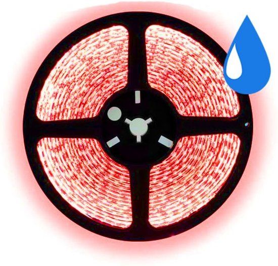 ABC-LED 1 meter rood led strip waterproof - IP65 - 60Leds/m - 12V