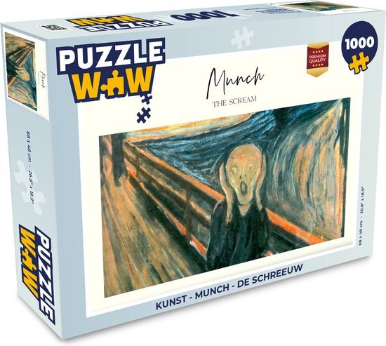 MuchoWow Puzzel Kunst - Munch - De schreeuw - Legpuzzel - Puzzel 1000 stukjes volwassenen