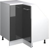 Vicco R-Line Hoekkeukenkast voor schuine wand – 75.6 cm met 1 deur Antraciet Hoogglans