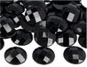 Decoratieve edelstenen van acryl, mat, zwart, 25 mm. 100 stuks.