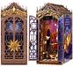 Booknook kit - Miniatuur huis met licht - Houten 3D-puzzel - Boekenkast decoratie - Fantasiehoek voor volwassenen - Zelf bouwen zonder lijm - Voor boekenvrienden