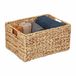 Relaxdays Opbergmand van waterhyacint 19 x 28 x 37 cm (h x b x d), badkamer en decoratie, gevlochten, gebruiksvoorwerpenmand, naturel