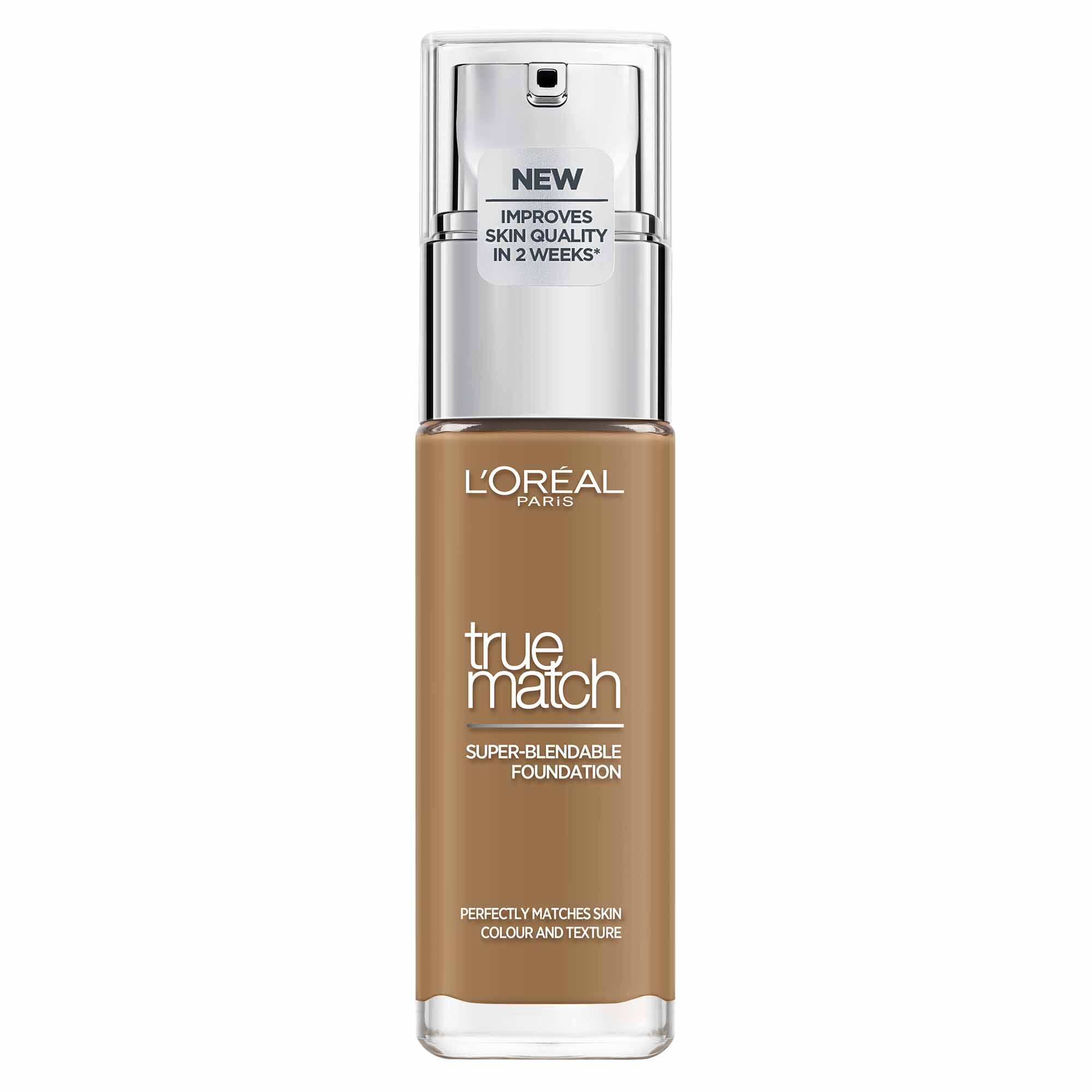 L'Oréal True Match Foundation 8.5.W Toffee – Foundation met Hyaluronzuur & Natuurlijke Dekking, met SPF 17 - 30 ml