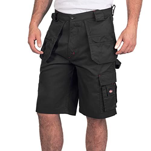Lee Cooper Men's Work Cargo Shorts - Black - Size 30" Waist