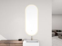 Wiesbaden Lumia spiegel ovaal met LED, dimbaar en spiegelverwarming 50 x 100 cm