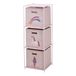 Well Home Lade-rek met 3 planken, metaal, roze, H.102 cm