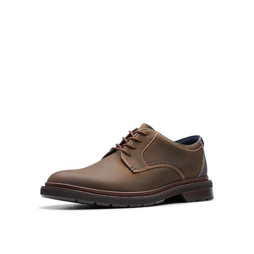 Clarks Heren Burchill Derby Oxford, Bijenwas Leer, 8