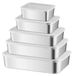 Solidchoice - Set de 5 boîtes de conservation en acier inoxydable avec couvercle