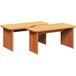 Table Basse 2 Pcs Table De Salon Table De Café Brun Cire Bois Massif En Pin