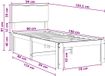 vidaXL Eenpersoonsbed met hoofdbord ROSTOCK Wit 90 x 190 cm