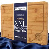 Deer & Oak bamboe snijplank 45 x 30 x 2 cm - voorgeolied