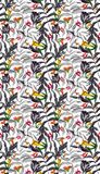 AG Design Bladwerk 140 x 245 cm, 1 stuk stof, meerkleurig, 0,1 x 140 x 245 cm