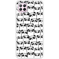 Panda Bedrukt siliconen hoesje compatibel met P40 Lite Réunion de Pandas