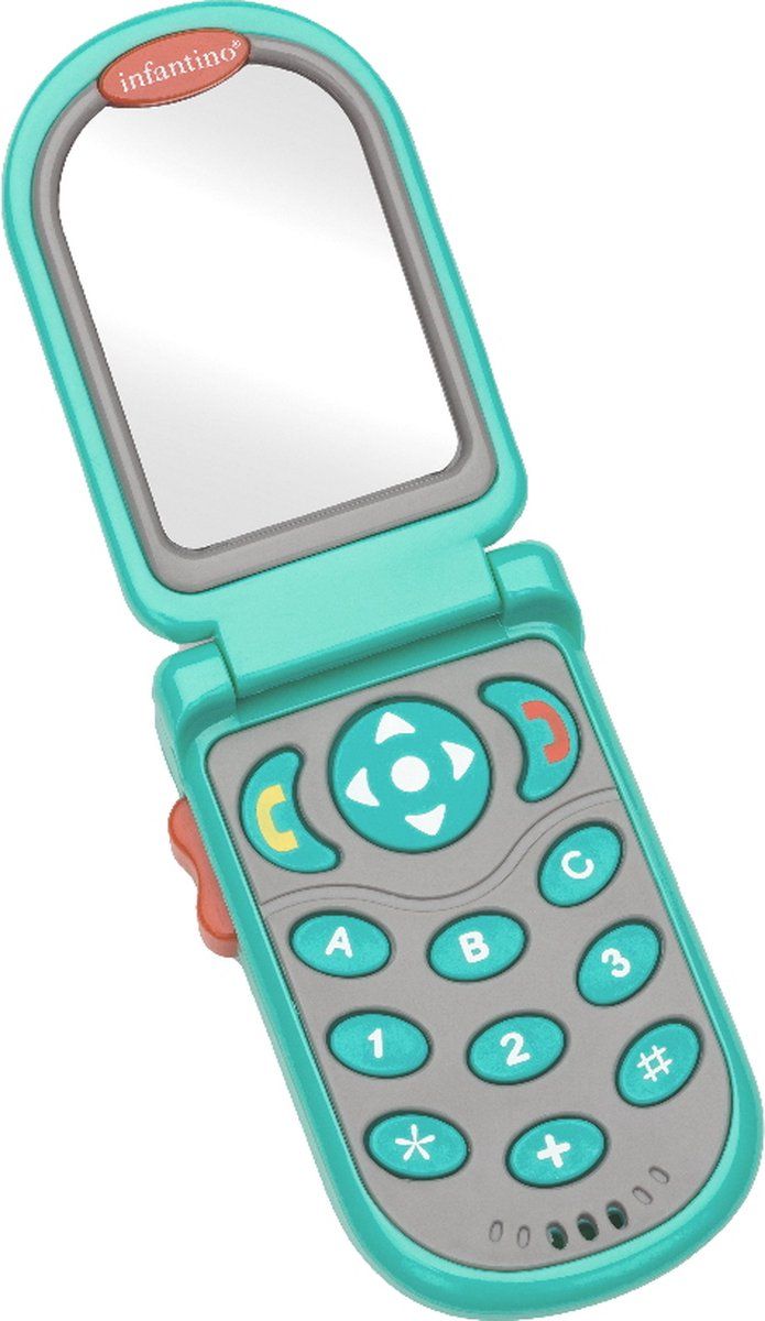 Infantino Elektronische vouwbare mobiele telefoon - Groen - Unisex