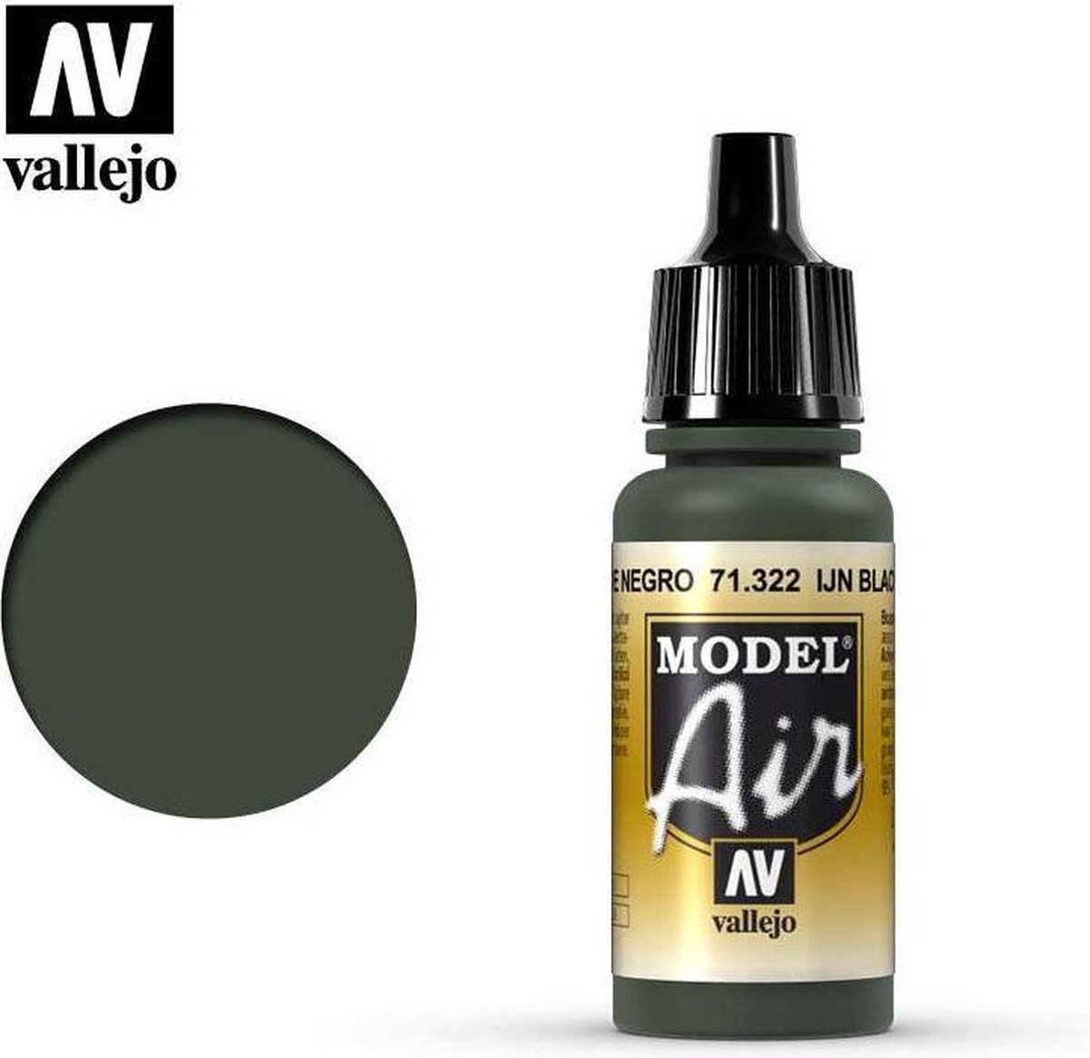 Vallejo AV Model Air 17ml -IJN Zwart Groen