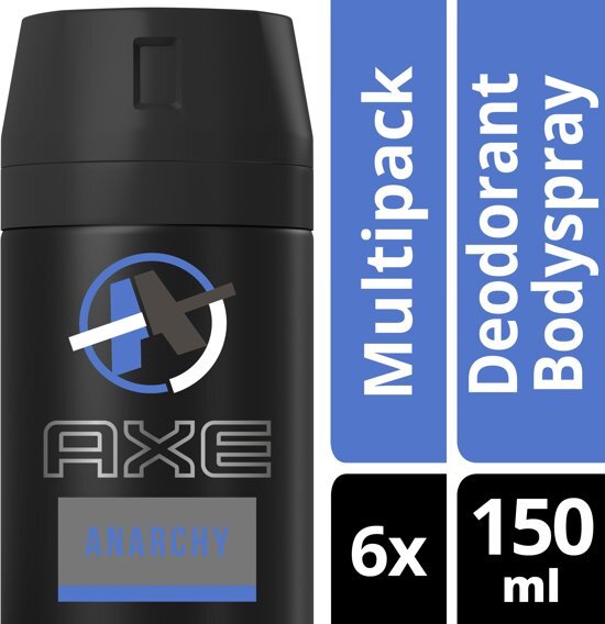 AXE Bodyspray Deodorant Anarchy for Him 150 ML - 6 stuks - voordeelverpakking