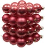 Othmar Decorations Bv 72x Kerstversiering kerstballen bubblegum roze van glas - 6 cm - mat/glans - Kerstboomversiering