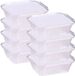 Elite Meal prep voedsel bewaar bakjes - Aluminium - 8x - 15 x 12 x 4 cm - met deksel