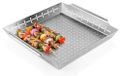 Vilde | Panier de barbecue en acier inoxydable - 39,5x35x6 cm - Récipient perforé rectangulaire pour légumes