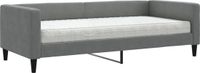 vidaXL Slaapbank met matras 90x190 cm stof donkergrijs