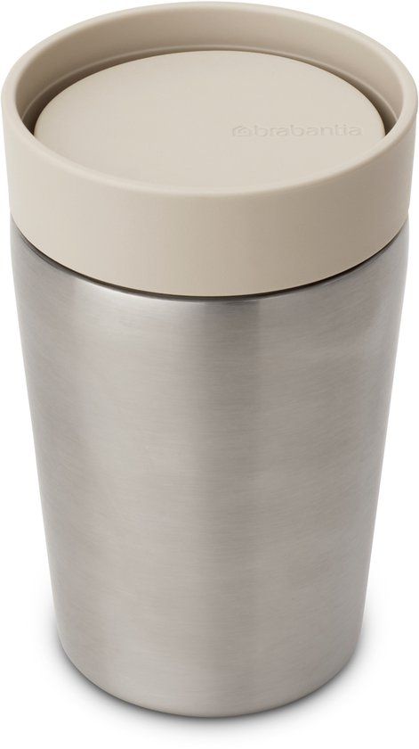 Brabantia Make & Take Thermosbeker - Koffiebeker To Go - 200 ml - Soft Beige