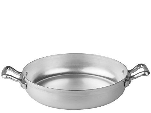 Pentole Agnelli Familie koken aluminium omelet pan met 2 handgrepen, diameter 38 Cm.