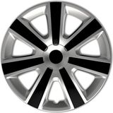 AutoStyle 4-Delige Wieldoppenset VR 13-inch zilver/zwart